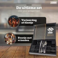 LaCardia Bestekset Glans Zwart – 24-delig Bestek – 6 Persoons – Bestek Zwart Voor 6 Personen -Keukenheld Verkoopwinkel 1200x1200 6