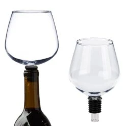 MikaMax Wijnfles Glas XXL - Groot Wijnglas - Past Standaard Kurk Op - 750ml