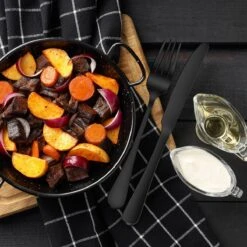 Strex Bestekset 6 Persoons - Zwart - 36-delig - Roestvrij Staal - Lepels, Messen, Vorken En Steakmessen - Hoogwaardige Kwaliteit 16 Strex Bestekset 6 Persoons - Zwart - 36-delig - Roestvrij Staal - Lepels, Messen, Vorken En Steakmessen - Hoogwaardige Kwaliteit -Keukenheld Verkoopwinkel 1200x1200 66