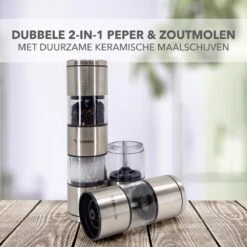 TRUMENI Dubbelzijdige Peper En Zoutmolen Set Inclusief Houder - Handmatige Pepermolen Met Instelbare Maalgraad - 2 Stuks Kruidenmolens 13 TRUMENI Dubbelzijdige Peper En Zoutmolen Set Inclusief Houder - Handmatige Pepermolen Met Instelbare Maalgraad - 2 Stuks Kruidenmolens -Keukenheld Verkoopwinkel 1200x1200 829