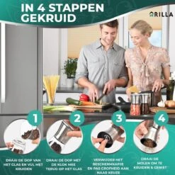 Peper En Zoutmolen Set - RVS Zout En Peperstel - Zoutvaatje En Pepermolen - 2 In 1 -Keukenheld Verkoopwinkel 1200x1200 837