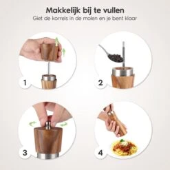 Luxe Peper En Zoutmolen Set - Pepermolen - Acacia Hout - RVS - 21cm 11 Luxe Peper En Zoutmolen Set - Pepermolen - Acacia Hout - RVS - 21cm -Keukenheld Verkoopwinkel 1200x1200 843