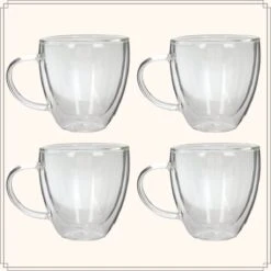 OTIX Dubbelwandige Koffieglazen - Koffiekopjes - 180 Ml - Set Van 4 - Transparant - Latte Macchiato Glazen 11 OTIX Dubbelwandige Koffieglazen - Koffiekopjes - 180 Ml - Set Van 4 - Transparant - Latte Macchiato Glazen -Keukenheld Verkoopwinkel 1200x1200 924