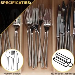 Toivo Kitchen Bestekset 4 Persoons - 24 Delig - Lepels Messen Vorken & Steakmessen - Vaatwasserbestendig - Zilver / RVS - Serviessets -Keukenheld Verkoopwinkel 1200x1200 95