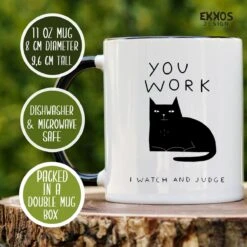 I Work Hard Kat Mok - Katten - Juf Cadeau - Meester Cadeau - Verjaardagscadeau - Cadeau - Verjaardag Cadeau Man - Cadeau Voor Man - Cadeau Voor Vrouw - Mokken - Theeglazen - Koffiekopjes -Keukenheld Verkoopwinkel 1200x1200 954