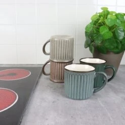 OTIX Koffiekopjes - Met Oor - Set Van 4 - Aardewerk - 250 Ml -Keukenheld Verkoopwinkel 1200x1200 971