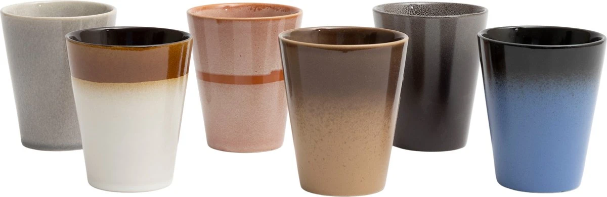 Studio Tavola Bekers Earth 310 Ml - 6 Stuks 1 Studio Tavola Bekers Earth 310 Ml - 6 Stuks