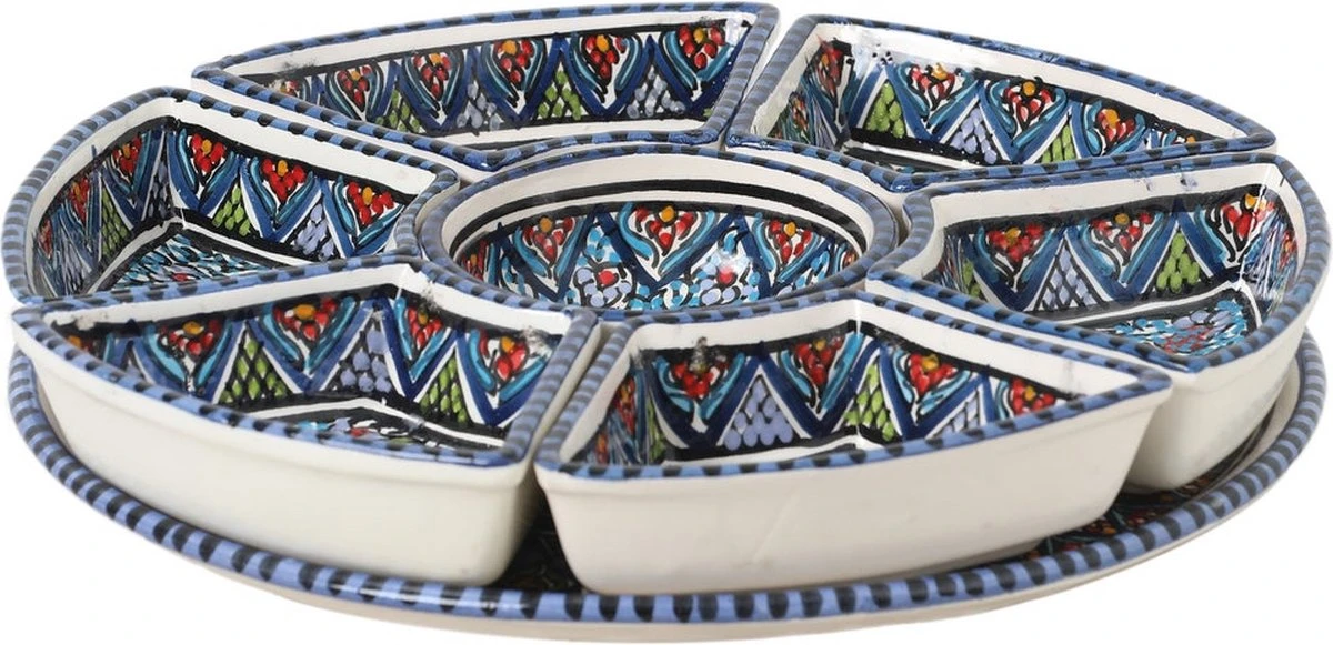 CRAFLAIR ~ Serveerschaal ~ Tapas Schaaltjes ~ 8-delig Set ~ Tapasschaal ~ Handgemaakt Aardewerk 1 CRAFLAIR ~ Serveerschaal ~ Tapas Schaaltjes ~ 8-delig Set ~ Tapasschaal ~ Handgemaakt Aardewerk