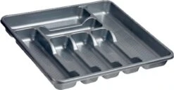 Kunststof Bestekbak/bestekhouder 7-vaks Grijs 42 X 39 Cm - Keukenlade/besteklade Inzetbakken -Keukenheld Verkoopwinkel 1200x620