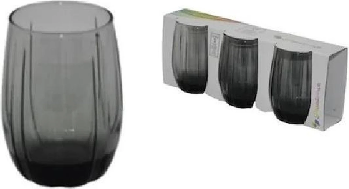 Pasabahce Linka – Zwarte Drinkglazen – 380 ML – Set Van 3 1 Pasabahce Linka – Zwarte Drinkglazen – 380 ML – Set Van 3