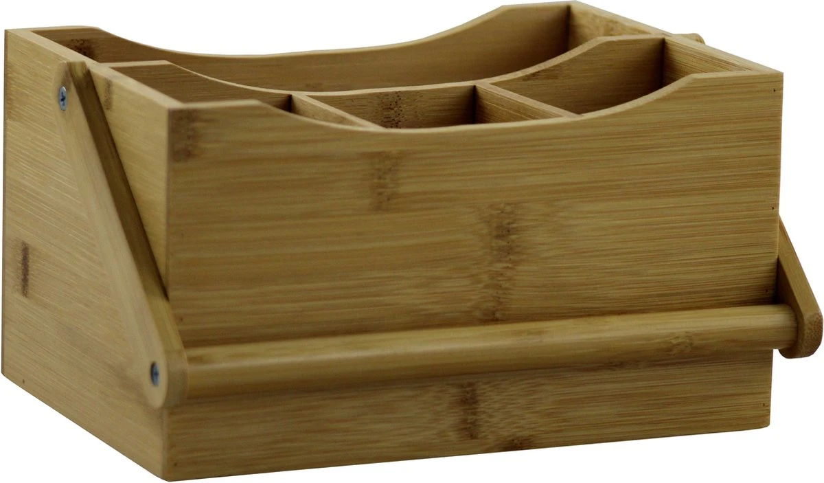 Merkloos Keuken Caddy - Bamboe - Bestekbak - Duurzaam - Hoge Kwaliteit - Bestekcassette - Keukenhulp - Keukenkastorganizer 2 Merkloos Keuken Caddy - Bamboe - Bestekbak - Duurzaam - Hoge Kwaliteit - Bestekcassette - Keukenhulp - Keukenkastorganizer - Afbeelding 2