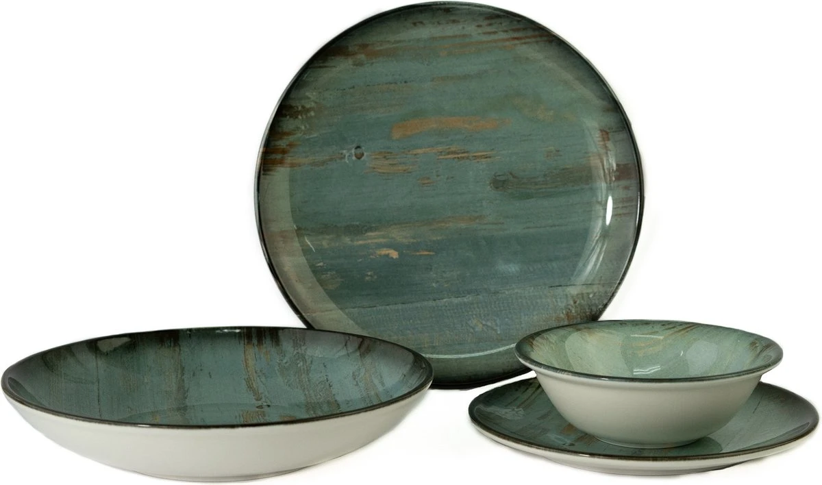 Bonna Serviesset - Madera - 24 Delig - 6 Persoons - Porselein 1 Bonna Serviesset - Madera - 24 Delig - 6 Persoons - Porselein