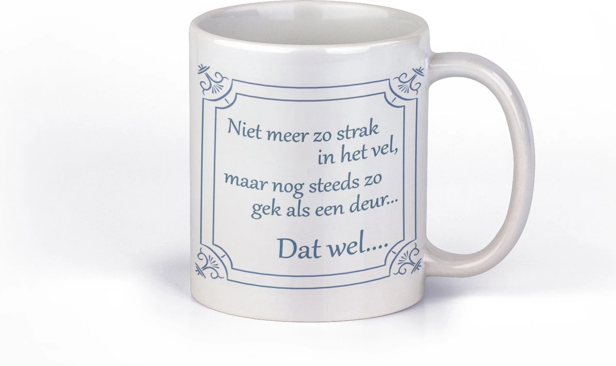 Mok Bedrukt Met Tekst | Niet Meer Zo Strak In Het Vel | Cadeaumok Voor 40 - 50 - 60 - 70 Jaar | Verjaardagsmok Abraham | Cadeau Voor Man | Kado Voor Vrouw | Sarah | Grappige Tekstmok | Hollands Tegeltje 2 Mok Bedrukt Met Tekst | Niet Meer Zo Strak In Het Vel | Cadeaumok Voor 40 - 50 - 60 - 70 Jaar | Verjaardagsmok Abraham | Cadeau Voor Man | Kado Voor Vrouw | Sarah | Grappige Tekstmok | Hollands Tegeltje - Afbeelding 2