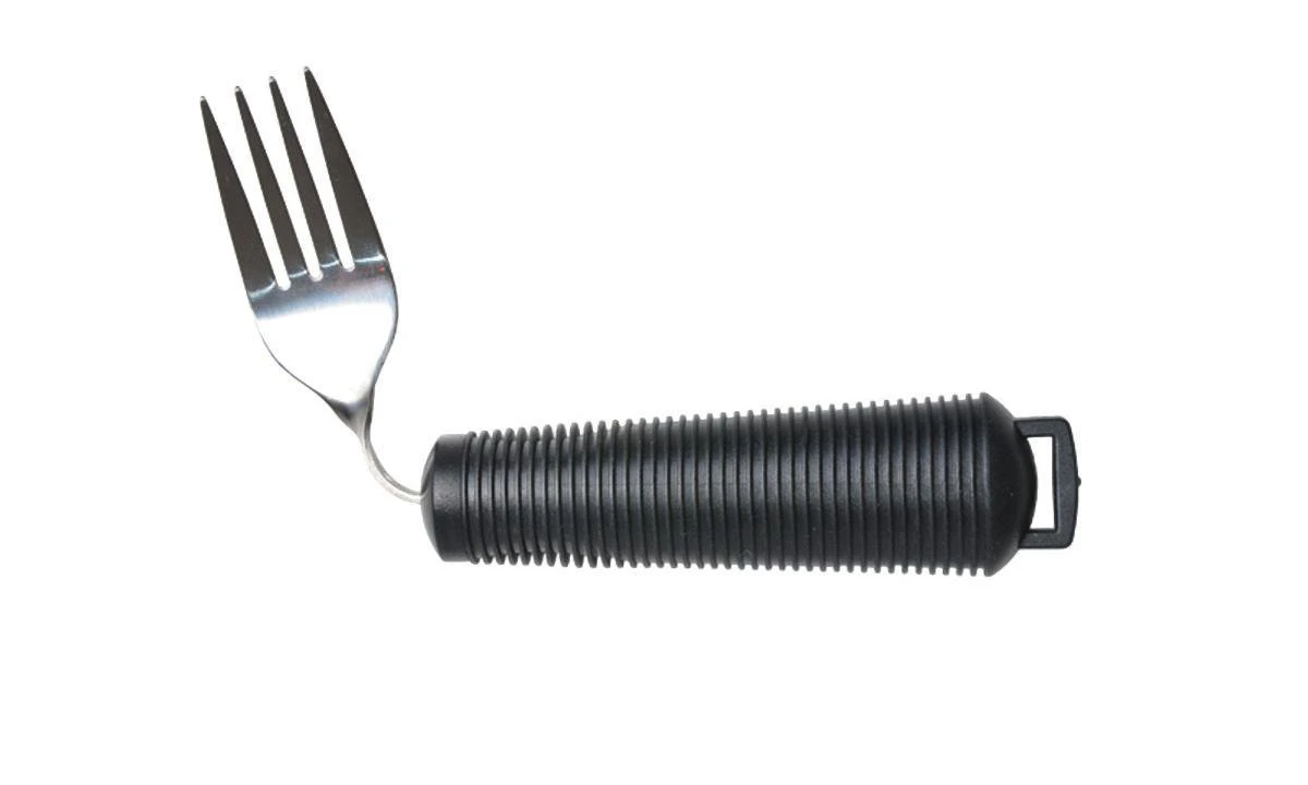 Merkloos Aangepast Dik Bestek 4-delige Set, Bestekset. Verdikt Handvat Met Soft Grip. Buigzaam / Buigbaar. Zwart 4 Merkloos Aangepast Dik Bestek 4-delige Set, Bestekset. Verdikt Handvat Met Soft Grip. Buigzaam / Buigbaar. Zwart - Afbeelding 4