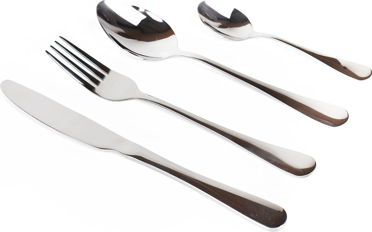 Dymund® 8 Persoons Bestekset - (45-delig) Bestek - Incl. Serveerlepel/Suikerlepel/Serveervork/Botermes - RVS - Zilver 6 Dymund® 8 Persoons Bestekset - (45-delig) Bestek - Incl. Serveerlepel/Suikerlepel/Serveervork/Botermes - RVS - Zilver - Afbeelding 6