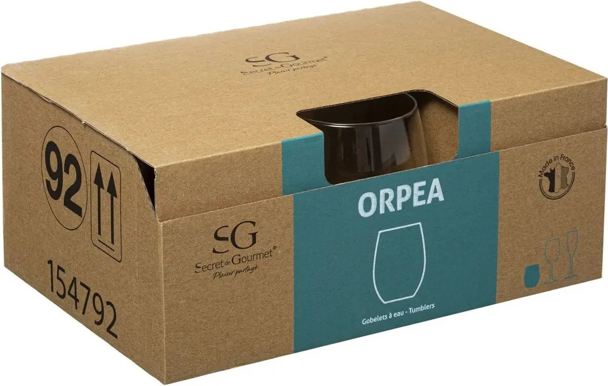 Set Van 6x Stuks Tumbler Glazen Orpea 360 Ml Van Glas - Drinkglazen - Waterglazen 2 Set Van 6x Stuks Tumbler Glazen Orpea 360 Ml Van Glas - Drinkglazen - Waterglazen - Afbeelding 2