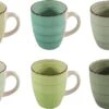 Merkloos Koffiemok - Green - Assorti 6 Stuks