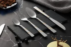 Swiss Pro+ Bestekset In Koffer-72 Delig-12 Persoons-Zwitsers Kwaliteit-Complete Set-100% Roestvrijstaal-Modern Gold 15 Swiss Pro+ Bestekset In Koffer-72 Delig-12 Persoons-Zwitsers Kwaliteit-Complete Set-100% Roestvrijstaal-Modern Gold -Keukenheld Verkoopwinkel 1200x799 19