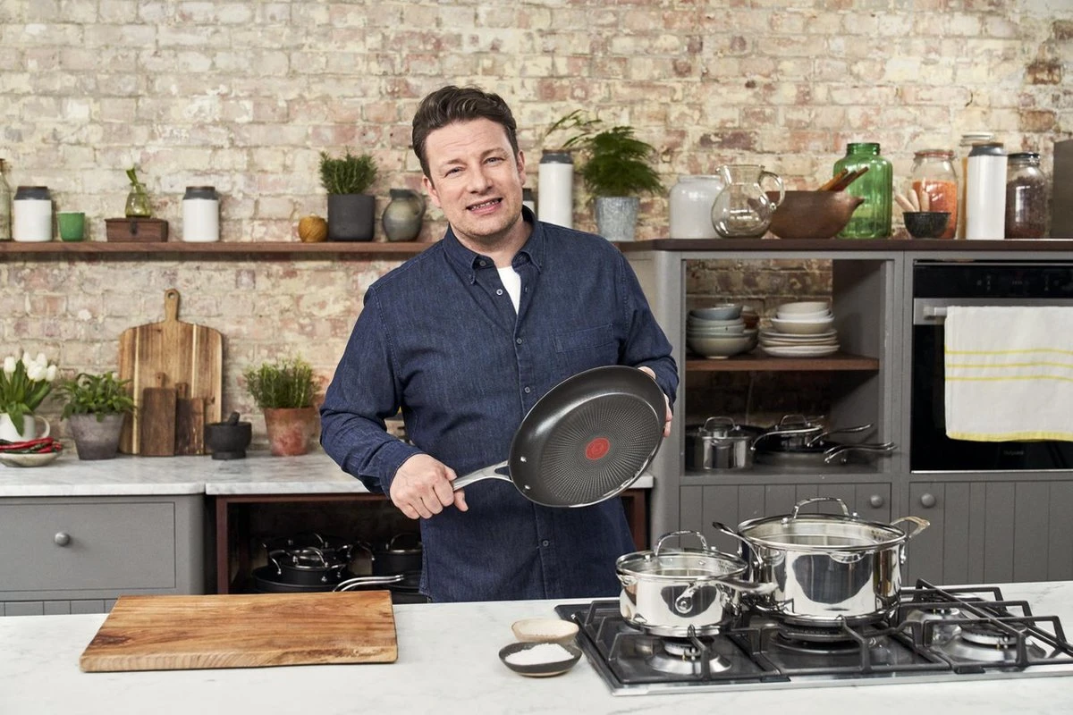 Tefal Jamie Oliver Cooks Direct On Pannenset - 3 Stuks 2 Tefal Jamie Oliver Cooks Direct On Pannenset - 3 Stuks - Afbeelding 2