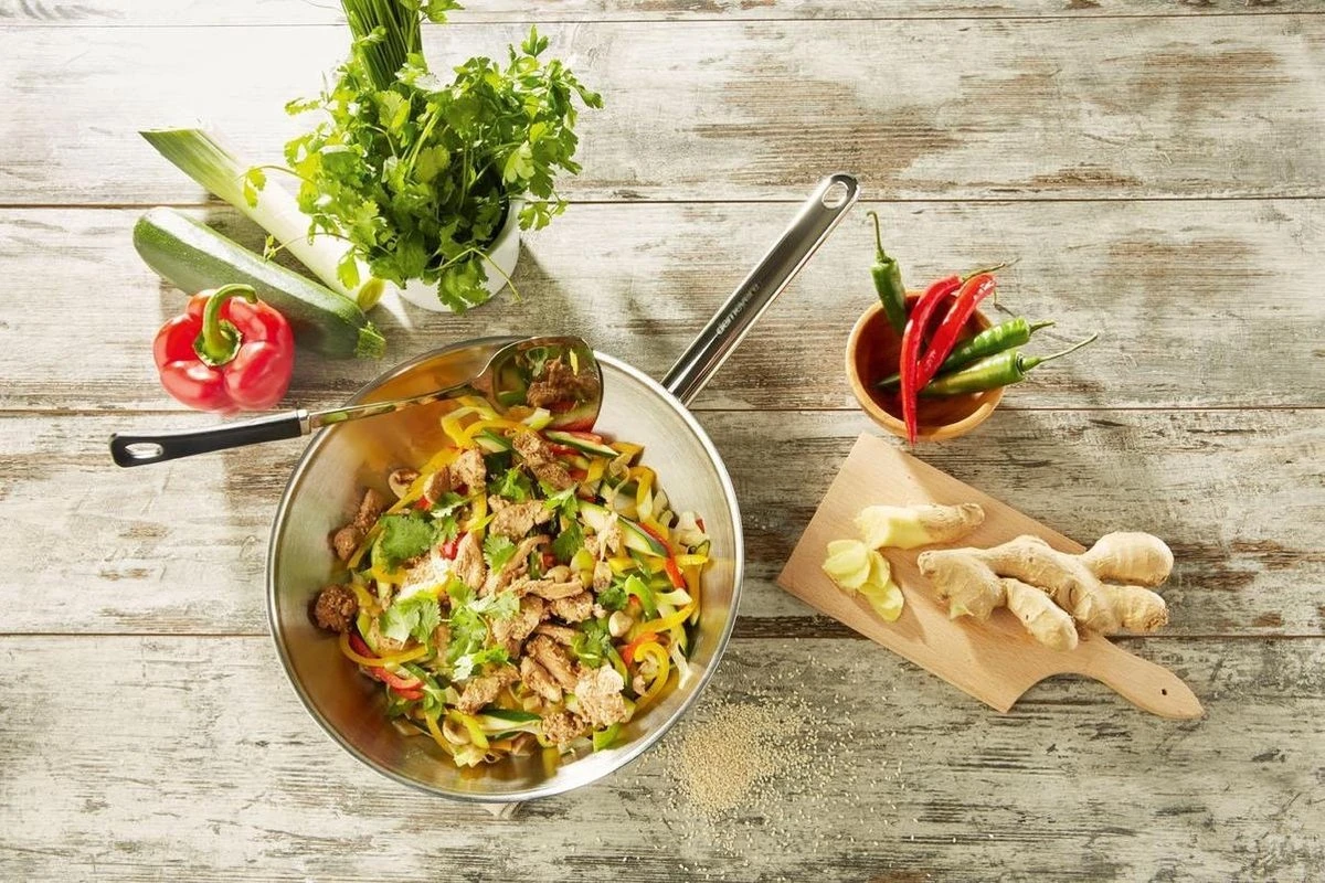 Demeyere Wok - Ø 30 Cm - Vlakke Bodem 6 Demeyere Wok - Ø 30 Cm - Vlakke Bodem - Afbeelding 6