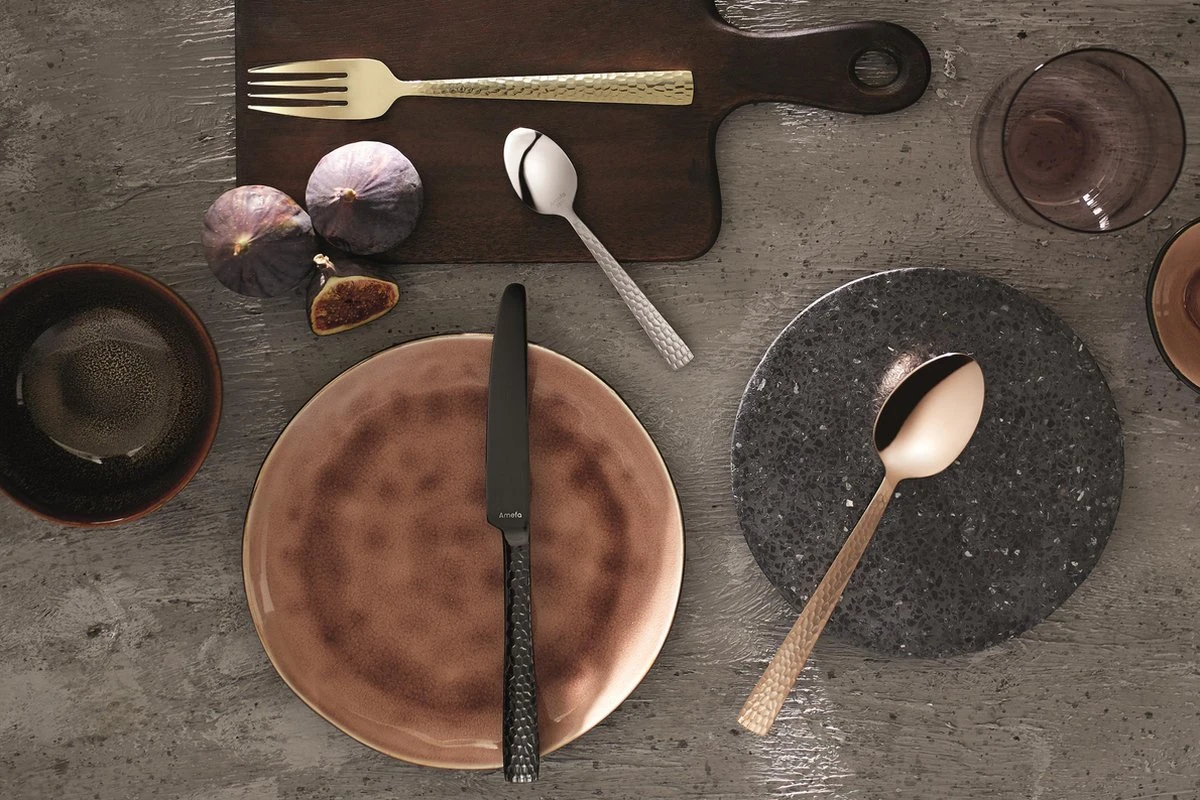 Amefa Felicity Bestekset - Zwart - 24 Delige Bestek Set - 6 Persoons 4 Amefa Felicity Bestekset - Zwart - 24 Delige Bestek Set - 6 Persoons - Afbeelding 4