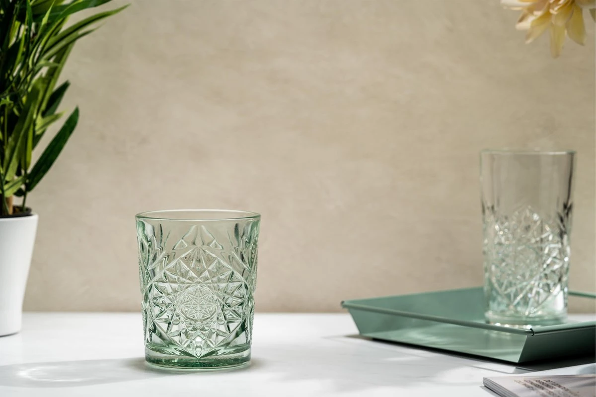 Libbey Drinkglas Hobstar Ebony Green – 355 Ml/ 35,5 Cl - 6 Stuks - Vintage Design - Vaatwasserbestendig - Hoge Kwaliteit 3 Libbey Drinkglas Hobstar Ebony Green – 355 Ml/ 35,5 Cl - 6 Stuks - Vintage Design - Vaatwasserbestendig - Hoge Kwaliteit - Afbeelding 3