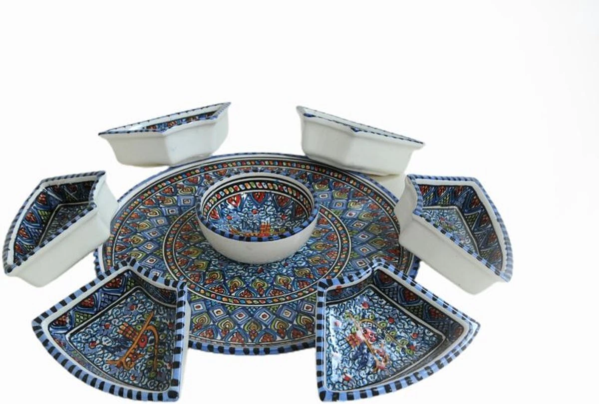 CRAFLAIR ~ Serveerschaal ~ Tapas Schaaltjes ~ 8-delig Set ~ Tapasschaal ~ Handgemaakt Aardewerk 5 CRAFLAIR ~ Serveerschaal ~ Tapas Schaaltjes ~ 8-delig Set ~ Tapasschaal ~ Handgemaakt Aardewerk - Afbeelding 5