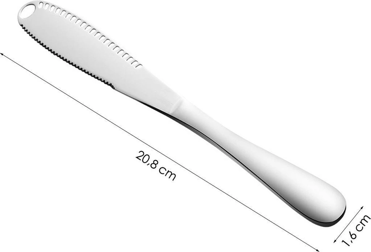 Merkloos Zilverkleurige 3-delige Botermessen Set - Roestvrijstaal - Messenset Voor De Boter - 3 X 20,8 X 1,6 Cm 3 Merkloos Zilverkleurige 3-delige Botermessen Set - Roestvrijstaal - Messenset Voor De Boter - 3 X 20,8 X 1,6 Cm - Afbeelding 3