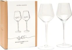 Riviera Maison Wijnglazen Witte Wijn - RM White Wine Glass - Transparant - Set 2 Stuks -Keukenheld Verkoopwinkel 1200x834