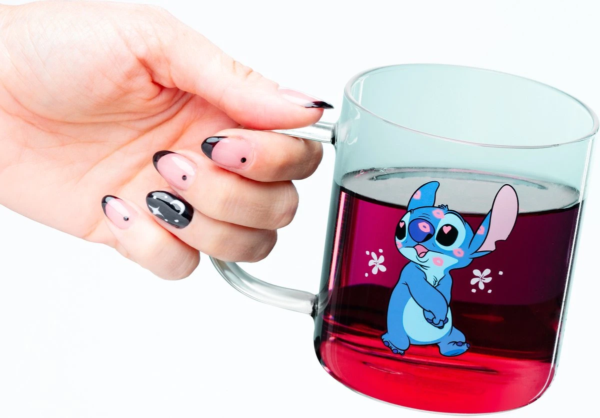 Disney - Stitch - Glazen Theemok - Transparant Met Opdruk - 330ml 2 Disney - Stitch - Glazen Theemok - Transparant Met Opdruk - 330ml - Afbeelding 2