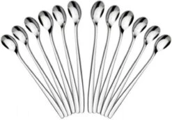 Merkloos Generik Latte Macchiato Lepeltjes - 12 Stuks - RVS