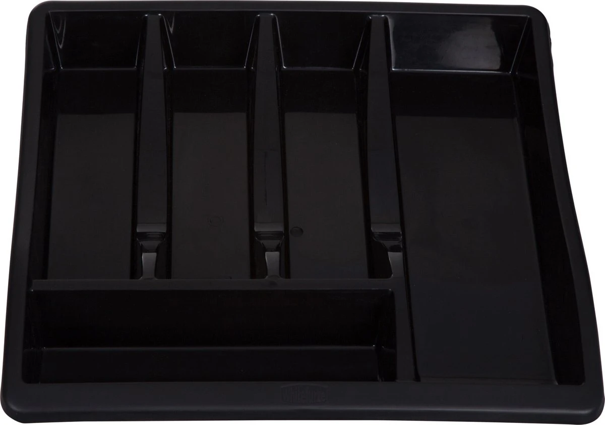 Bestekbak/keuken Organizer - 5-vaks - Zwart - 39 X 39 X 6 Cm 1 Bestekbak/keuken Organizer - 5-vaks - Zwart - 39 X 39 X 6 Cm