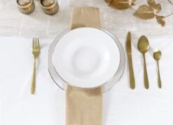 LeRijn® Serviesset Deventer 6 Persoons - 18 Delig - Licht Crème Wit Met Gouden Rand En Motief - Dinerborden - Soepborden - Dessertborden - Borden Servies - Bordenset -Keukenheld Verkoopwinkel 1200x864