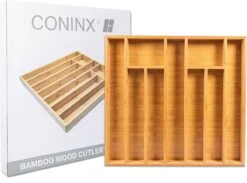 Grote Bestekbak Bamboe 51x47cm | Besteklade Van Coninx | Bestekhouder | Opbergbak | Duurzaam | Voor Laden Van 47cm Diep -Keukenheld Verkoopwinkel 1200x890