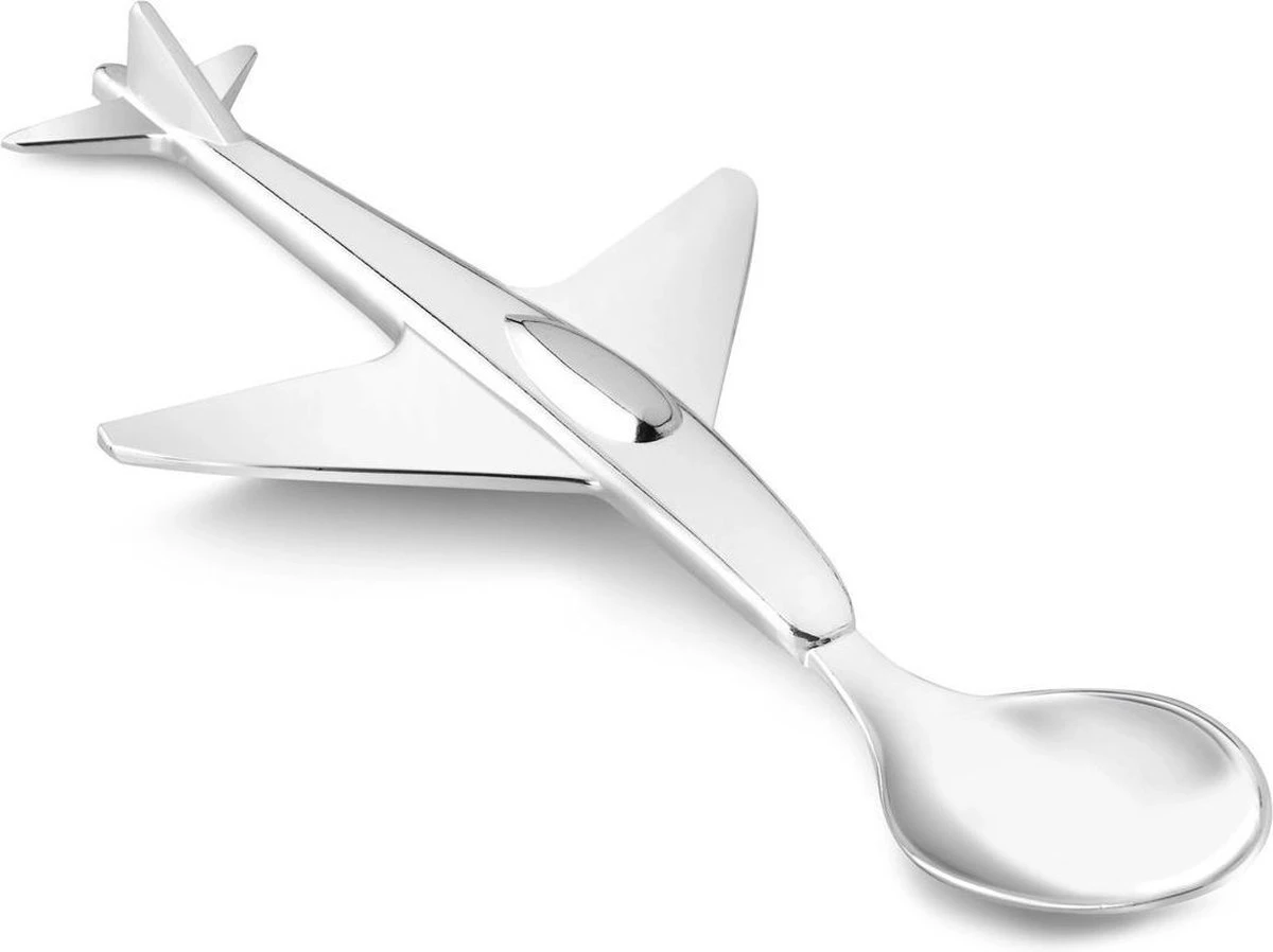 Zilverstad - Kinderlepel Vliegtuig Verzilverd 1 Zilverstad - Kinderlepel Vliegtuig Verzilverd