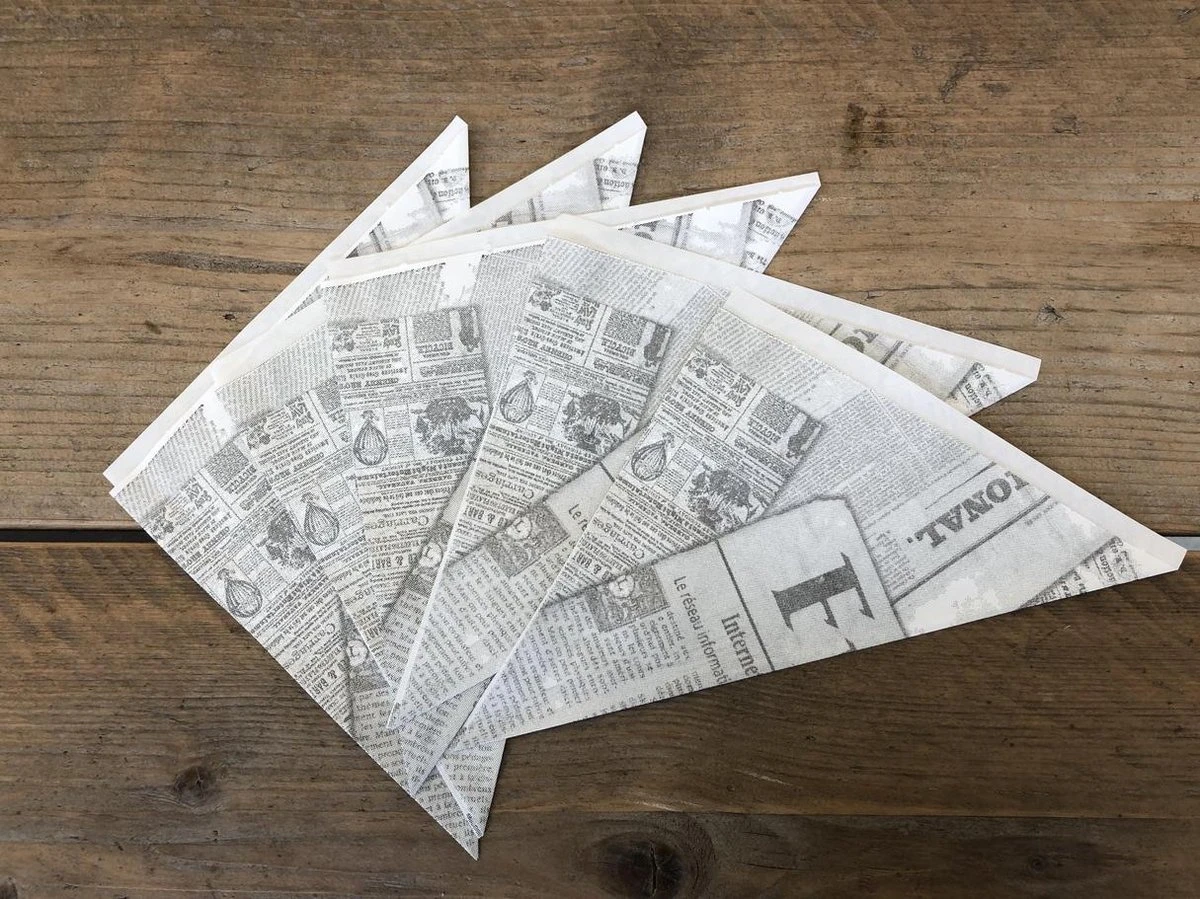 Papieren Frietzak | Krant Print | 50 St. | Patatzak | Frietzakken | Puntzakken | Frietzakjes 2 Papieren Frietzak | Krant Print | 50 St. | Patatzak | Frietzakken | Puntzakken | Frietzakjes - Afbeelding 2