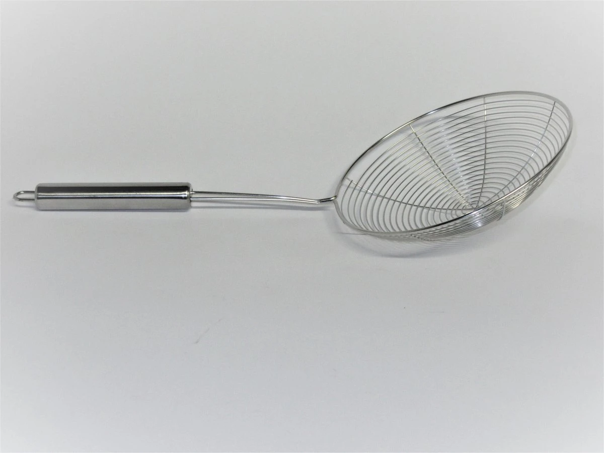 Frituurschep / Schuimspaan Metaal RVS 38cm 2 Frituurschep / Schuimspaan Metaal RVS 38cm - Afbeelding 2