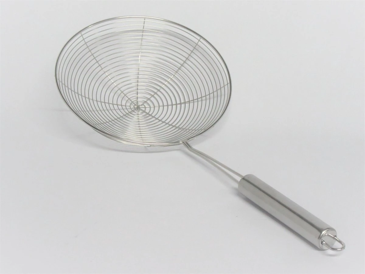 Frituurschep / Schuimspaan Metaal RVS 38cm 4 Frituurschep / Schuimspaan Metaal RVS 38cm - Afbeelding 4