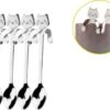 4 Theelepels Hangende Kat - Katten Koffielepel - RVS - Zilverkleurig