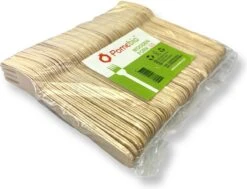 Pomebio Houten Wegwerp Bestek - Vork - 100 Stuks - FSC Hout - 165mm - Wegwerp Vork - Houten Vork - FSC-Gecertificeerde Houten Vork - Duurzaam Vork - Wegwerp Bestek -Keukenheld Verkoopwinkel 1200x920