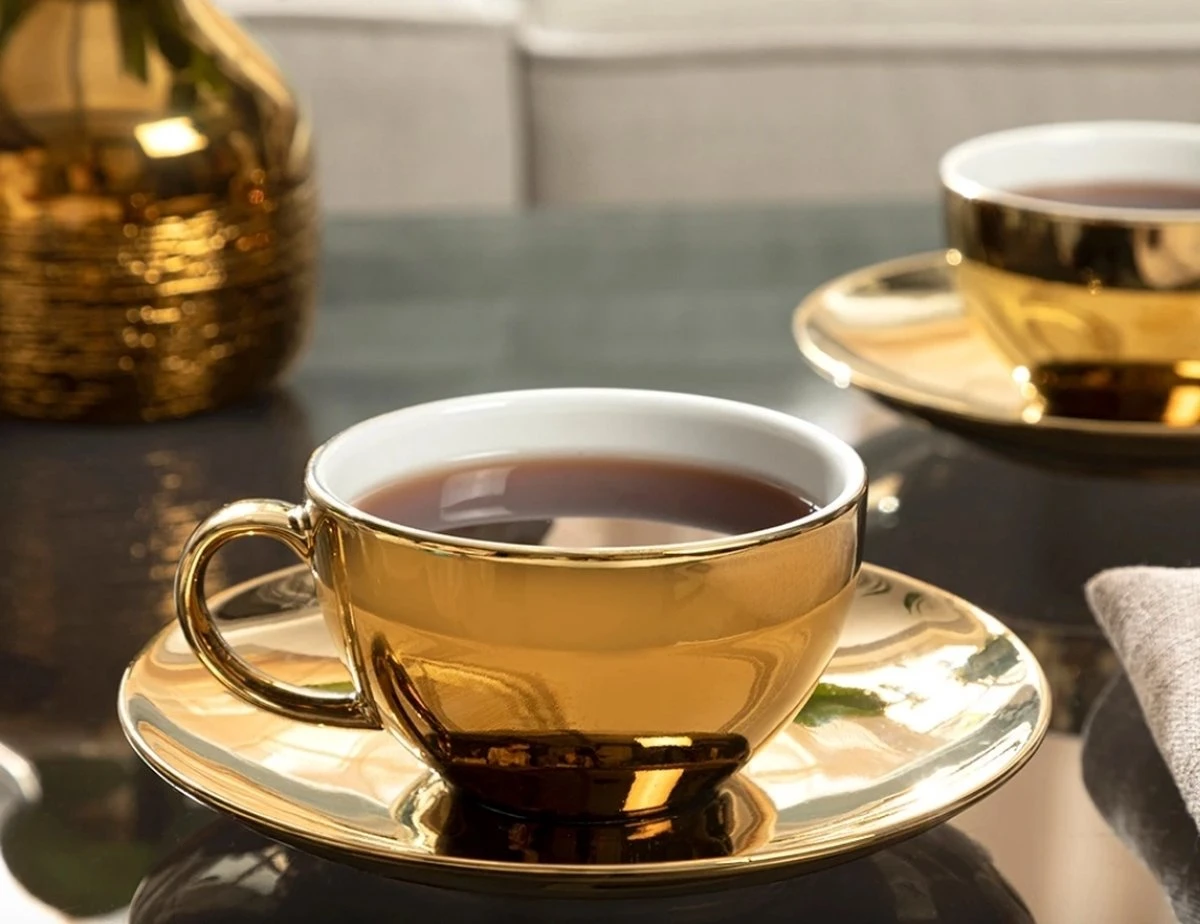 Koffiekopjes- Theekopjes-Koffiekopjes Met Schotel-Koffiekopjes Set Van 2 Personen -Cappuccino - Kop En Schotel - 220 Ml - Luxury Collection - Theekopje - Cadeau 2 Koffiekopjes- Theekopjes-Koffiekopjes Met Schotel-Koffiekopjes Set Van 2 Personen -Cappuccino - Kop En Schotel - 220 Ml - Luxury Collection - Theekopje - Cadeau - Afbeelding 2