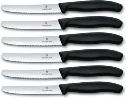 Victorinox Tafelmes 6 Stuks Zwart Krom Heft 16 Victorinox Tafelmes 6 Stuks Zwart Krom Heft -Keukenheld Verkoopwinkel 1200x927