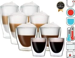 DUOS Gläser 2x (80, 200, 310, 400ml) - Feelino Dubbelwandige Glazen/thermoglazen/theeglazen/koffieglazen Met Zweefeffect Houden Dranken Langer Warm En Langer Koud 13 DUOS Gläser 2x (80, 200, 310, 400ml) - Feelino Dubbelwandige Glazen/thermoglazen/theeglazen/koffieglazen Met Zweefeffect Houden Dranken Langer Warm En Langer Koud -Keukenheld Verkoopwinkel 1200x935
