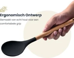 Hescom Siliconen Gesloten Opscheplepel Met Anti-aanbaklaag - Keukengerei Met Ergonomisch Design - Hittebestendige Serveerlepel - Vaatwasservriendelijk -Keukenheld Verkoopwinkel 1200x946 1
