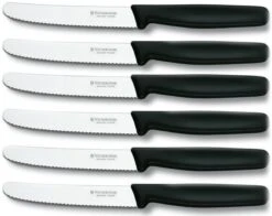 Victorinox Tafelmessen - 6-Delig - Zwart - Recht Heft -Keukenheld Verkoopwinkel 1200x953