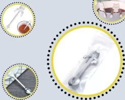 4 Theelepels Hangende Kat - Katten Koffielepel - RVS - Zilverkleurig -Keukenheld Verkoopwinkel 1200x955