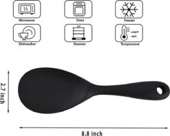 Doodadeals® Siliconen Rijstlepel - Rijst Opscheplepel - Rijstlepel Kunststof - Zwart - 1 Stuk 9 Doodadeals® Siliconen Rijstlepel - Rijst Opscheplepel - Rijstlepel Kunststof - Zwart - 1 Stuk -Keukenheld Verkoopwinkel 1200x960