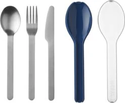 Mepal – Bestekset 3-delig Ellipse – Bestaat Uit Een Mes, Vork En Lepel – Nordic Denim – RVS Bestekset -Keukenheld Verkoopwinkel 1200x986