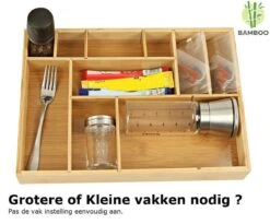 Merkloos Decopatent® Bestekbak - Lade Organizer - Besteklade - Bamboe - Hout - Bestek Bak Organizer Houder Voor Keukenla - Bestekcassette -Keukenheld Verkoopwinkel 1200x994 2