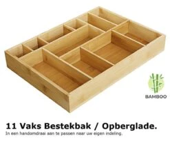 Merkloos Decopatent® Bestekbak - Lade Organizer - Besteklade - Bamboe - Hout - Bestek Bak Organizer Houder Voor Keukenla - Bestekcassette -Keukenheld Verkoopwinkel 1200x994 5